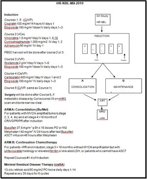 Treatment of high-risk neuroblastoma by the HR-NBL-MA 2010 protocol.