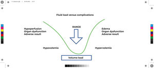 Fluid load versus complications. Adapted from Doherty & Buggy (2012)17.