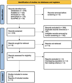 Literature search process and results.
