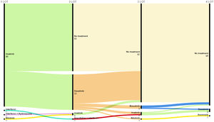 Treatment patterns during the study period.