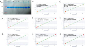 Label-free screening of differential proteins in T-ALL by using liquid chromatography-tandem mass spectrometry (LC-MS/MS). (A) shows the integrity of proteins isolated from healthy controls and T-ALL patients (Lanes 1–4 show healthy controls, and Lanes 5–9 show T-ALL patients), whereas (B-I) shows protein estimation, which was analyzed by the bicinchoninic acid kit. (J-M) shows the LC-MS/MS spectra of healthy controls and T-ALL patients. (N-P) shows 35 differentially expressed proteins in healthy controls and T-ALL patients, whereas the heatmap also shows the overall cumulative differential expression of proteins expressed in both groups. (Q) Nine signature proteins were found only in T-ALL patients and not in healthy controls.