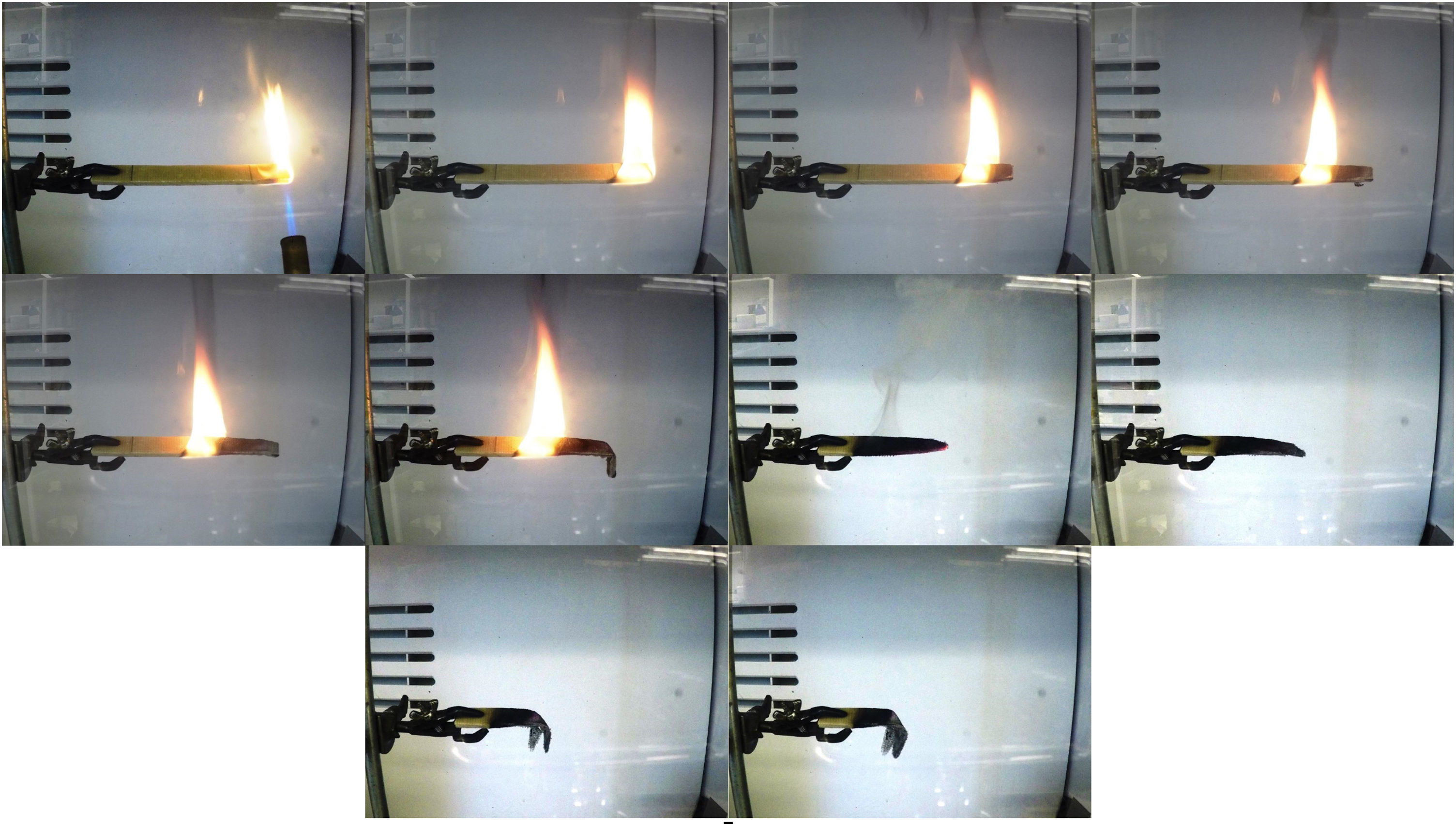 Pvc Flame Color Flammability characteristics of chemical treated woven hemp fabric ...
