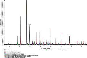 XRD after 63 days of healing.