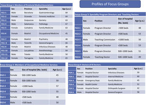 Profiles of focus groups.