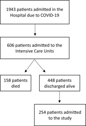 Flowchart showing patients included in the study.