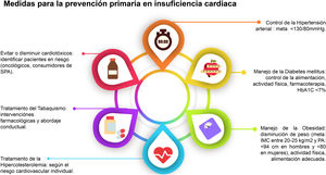 Medidas para la prevención primaria de la insuficiencia cardiaca.