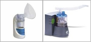 Ejemplos de nebulizadores ultrasónicos.