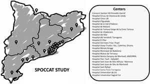 Centers participating in the SPOCCAT study.