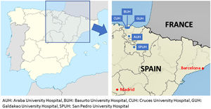 Hospitals participating in the study.
