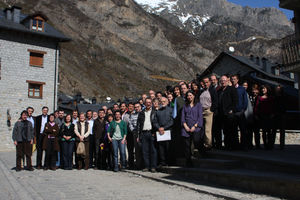 Inaugural PI meeting in Benasque in 2009. Some PIs still meet annually there during the ski session.