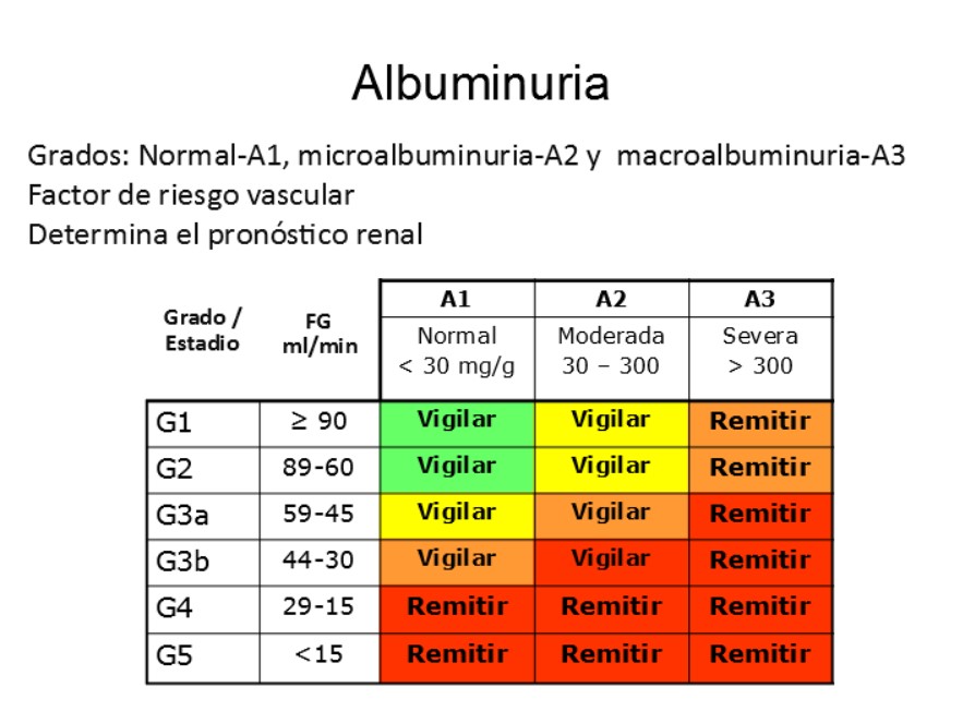 Incidir en la importancia de la albuminuria como marcador y factor de riesgo vascular