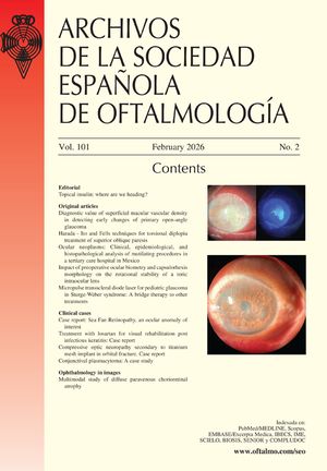 Archivos de la Sociedad Española de Oftalmología (English Edition)-portada
